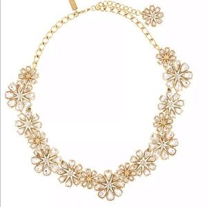 NEW Kate Spade Clear as Crystal Floral Necklace